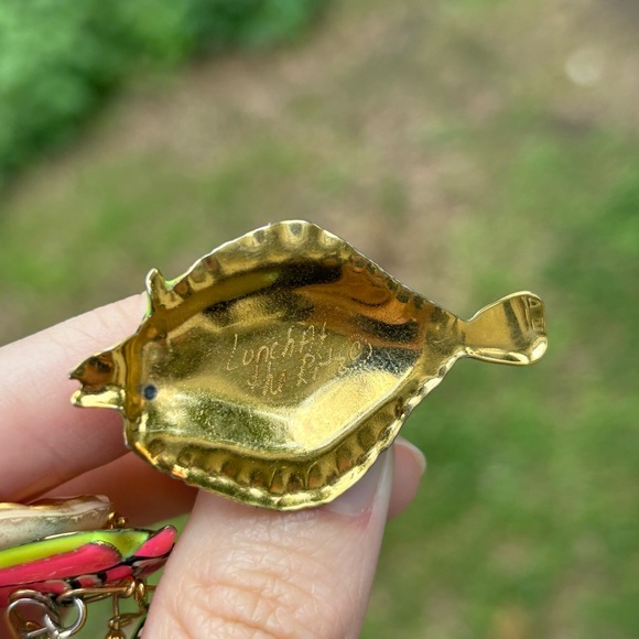 Vintage 80s Lunch at the Ritz Gold Fish Clip-On Dangle Earrings